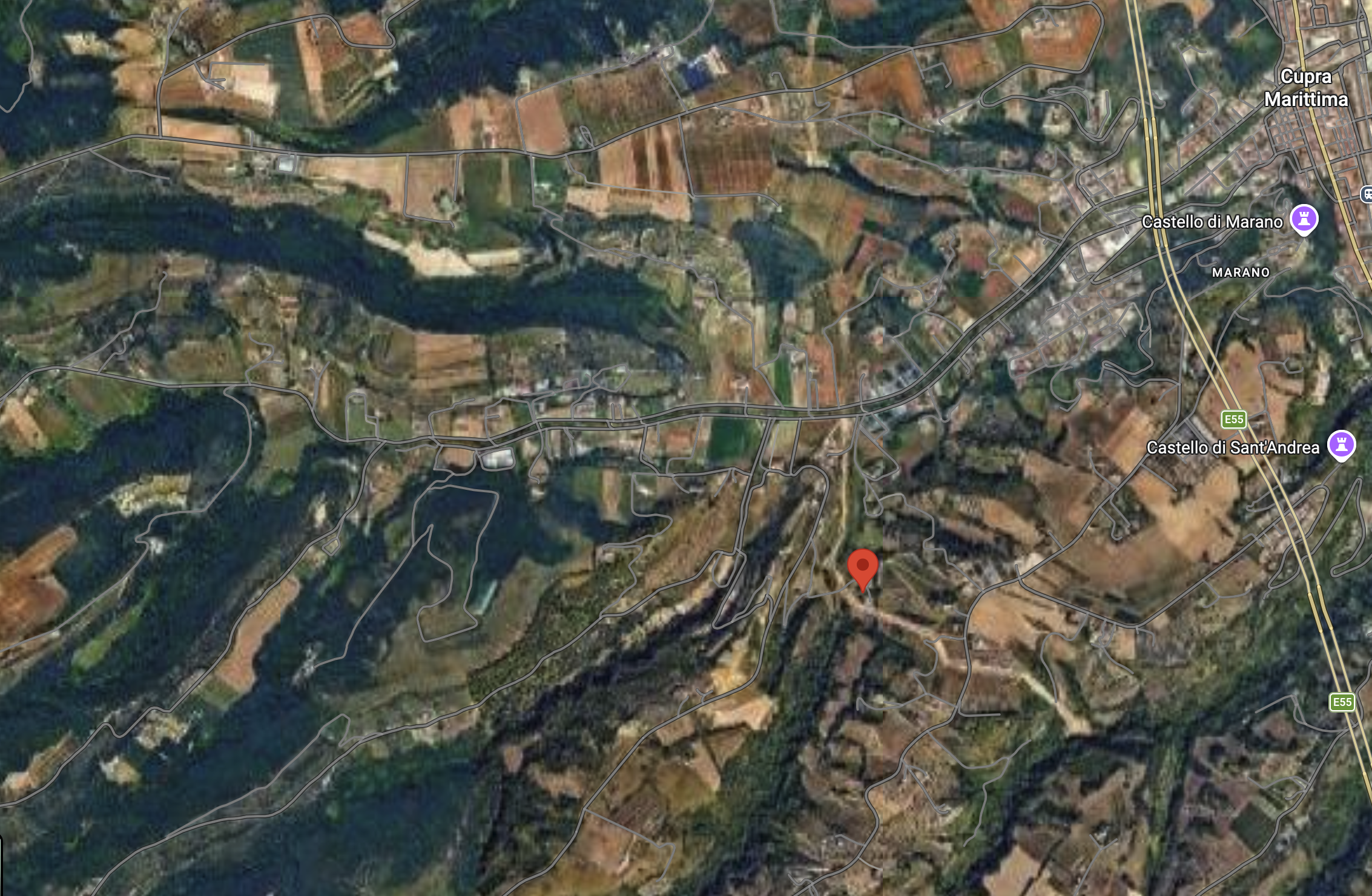 Mappa stradale - Cantina Cerbero, Cupra Marittima